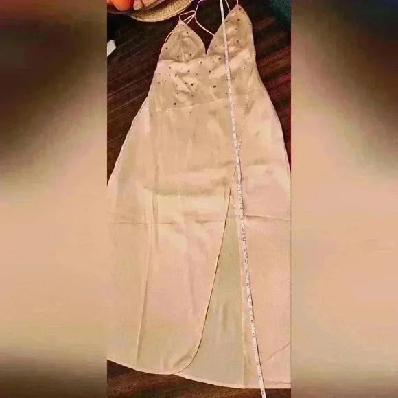 For Love & Lemons Twinkle Blush Pink Slip Backless Tank Midi Dress Size S EUC - Picture 16 of 16